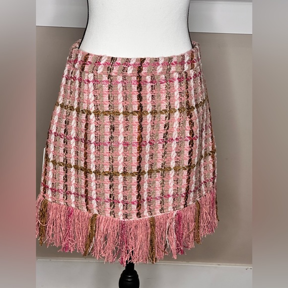 Red Dress Aura Just Classy Pink Tweed Skirt - Picture 4 of 7